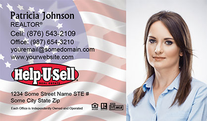 Help-U-Sell-Business-Card-Core-With-Full-Photo-TH82-P2-L1-D1-Flag
