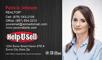 Help-U-Sell-Business-Card-Core-With-Full-Photo-TH83-P2-L1-D3-Black-Others