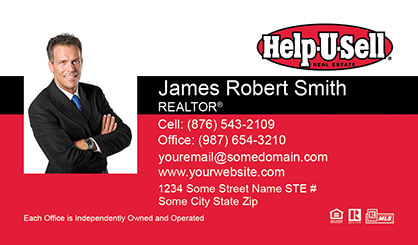 Help-U-Sell-Business-Card-Core-With-Medium-Photo-TH52-P1-L1-D3-Red-Black-White