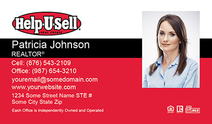 Help-U-Sell-Business-Card-Core-With-Medium-Photo-TH52-P2-L1-D3-Red-Black-White