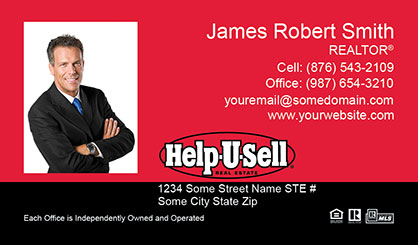Help-U-Sell-Business-Card-Core-With-Medium-Photo-TH54-P1-L1-D3-Red-Black