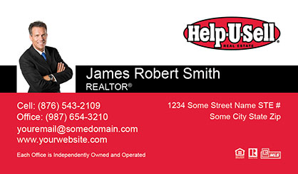 Help-U-Sell-Business-Card-Core-With-Small-Photo-TH52-P1-L1-D3-Red-Black-White