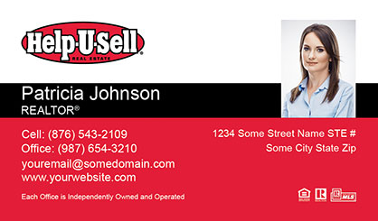 Help-U-Sell-Business-Card-Core-With-Small-Photo-TH52-P2-L1-D3-Red-Black-White