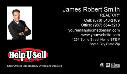 Help-U-Sell-Business-Card-Core-With-Small-Photo-TH55-P1-L1-D3-Black