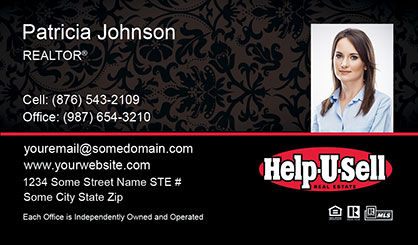 Help-U-Sell-Business-Card-Core-With-Small-Photo-TH61-P2-L1-D3-Red-Black-Others