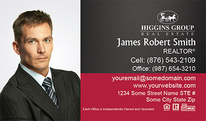 Higgins-Group-Business-Card-Core-With-Full-Photo-TH78-P1-L3-D3-Black-Red