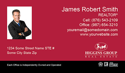 Higgins-Group-Business-Card-Core-With-Small-Photo-TH54-P1-L3-D3-Red-Black