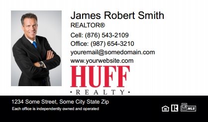Huff-Realty-Business-Card-Compact-With-Medium-Photo-T2-TH08BW-P1-L1-D3-Black-White-Others