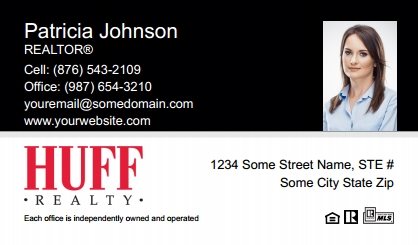 Huff-Realty-Business-Card-Compact-With-Small-Photo-T2-TH18BW-P2-L1-D1-Black-White-Others