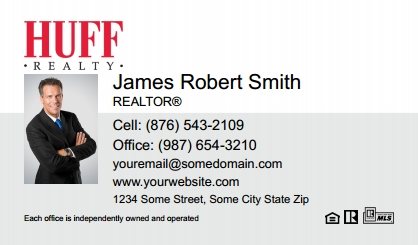 Huff-Realty-Business-Card-Compact-With-Small-Photo-T2-TH19BW-P1-L1-D1-White-Others
