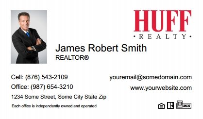 Huff-Realty-Business-Card-Compact-With-Small-Photo-T2-TH23W-P1-L1-D1-White