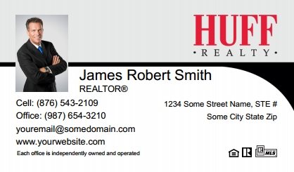 Huff-Realty-Business-Card-Compact-With-Small-Photo-T2-TH25BW-P1-L1-D3-Black-White-Others