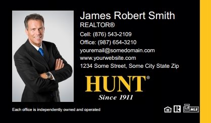 Hunt Real Estate Business Cards HREE-BC-002