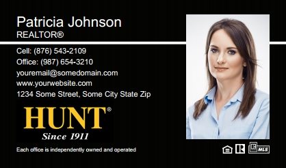 Hunt-Real-Estate-Business-Card-Compact-With-Full-Photo-TH09C-P2-L1-D3-Black-White