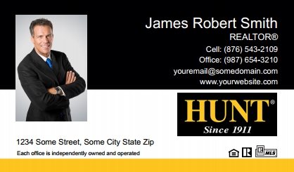 Hunt-Real-Estate-Business-Card-Compact-With-Medium-Photo-TH20C-P1-L1-D1-Yellow-Black-White