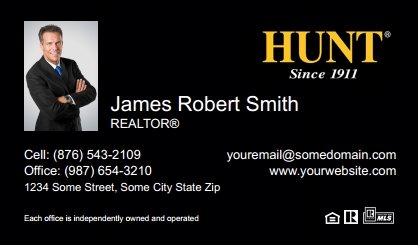 Hunt-Real-Estate-Business-Card-Compact-With-Small-Photo-TH01B-P1-L1-D3-Black