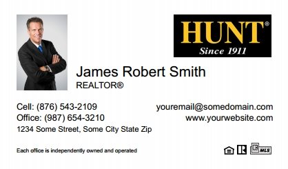 Hunt-Real-Estate-Business-Card-Compact-With-Small-Photo-TH01W-P1-L1-D1-White