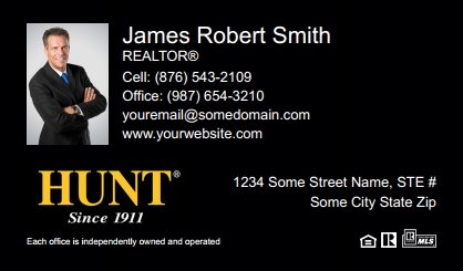 Hunt-Real-Estate-Business-Card-Compact-With-Small-Photo-TH04B-P1-L1-D3-Black