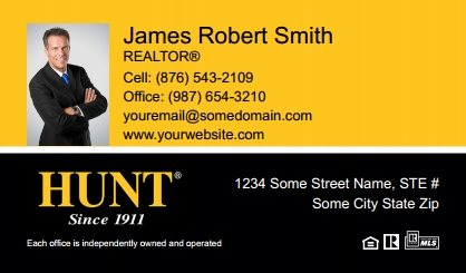 Hunt-Real-Estate-Business-Card-Compact-With-Small-Photo-TH04C-P1-L1-D3-Black-Yellow-White