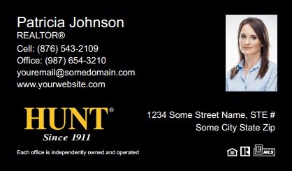 Hunt-Real-Estate-Business-Card-Compact-With-Small-Photo-TH05B-P2-L1-D3-Black