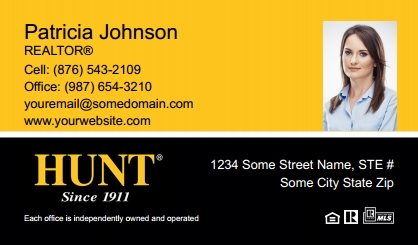 Hunt-Real-Estate-Business-Card-Compact-With-Small-Photo-TH05C-P2-L1-D3-Black-Yellow-White