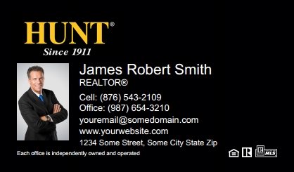 Hunt-Real-Estate-Business-Card-Compact-With-Small-Photo-TH12B-P1-L1-D3-Black