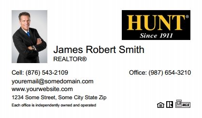 Hunt-Real-Estate-Business-Card-Compact-With-Small-Photo-TH14W-P1-L1-D1-White