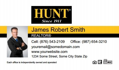 Hunt-Real-Estate-Business-Card-Compact-With-Small-Photo-TH16C-P1-L1-D1-Black-Yellow-White