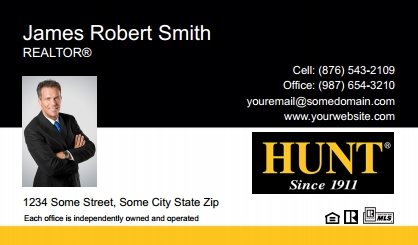 Hunt-Real-Estate-Business-Card-Compact-With-Small-Photo-TH21C-P1-L1-D1-Yellow-Black-White
