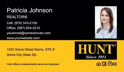 Hunt-Real-Estate-Business-Card-Compact-With-Small-Photo-TH23C-P2-L1-D1-Yellow-Black