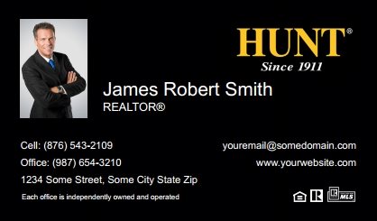 Hunt-Real-Estate-Business-Card-Compact-With-Small-Photo-TH25B-P1-L1-D3-Black