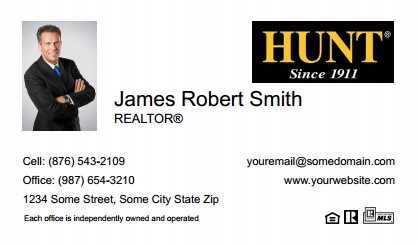 Hunt-Real-Estate-Business-Card-Compact-With-Small-Photo-TH25W-P1-L1-D1-White