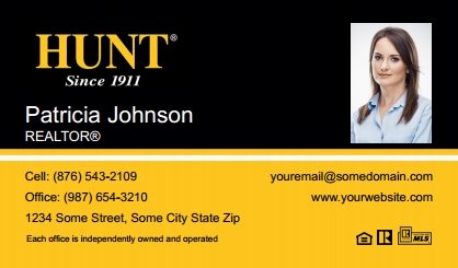 Hunt-Real-Estate-Business-Card-Compact-With-Small-Photo-TH26C-P2-L1-D1-Black-Yellow-White