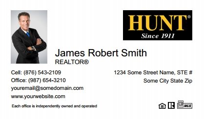 Hunt-Real-Estate-Business-Card-Compact-With-Small-Photo-TH27W-P1-L1-D1-White