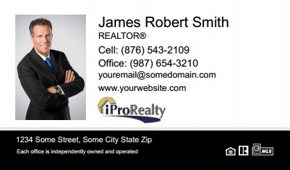 IProRealty-Canada-Business-Card-Compact-With-Medium-Photo-T1-TH08BW-P1-L1-D3-Black-White-Others