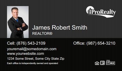 IProRealty-Canada-Business-Card-Compact-With-Small-Photo-T1-TH20BW-P1-L3-D3-Black