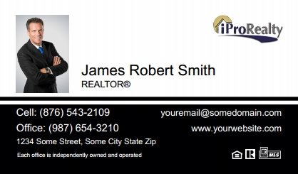 IProRealty-Canada-Business-Card-Compact-With-Small-Photo-T1-TH23BW-P1-L1-D3-Black-White