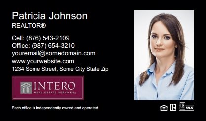 Intero Real Estate Business Card Labels IRES-BCL-007