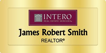 Intero Real Estate Name Badges Golden (W:3