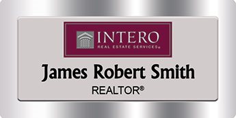 Intero Real Estate Name Badges Silver (W:3