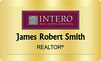 Intero Real Estate Name Badges Golden (W:2