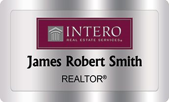 Intero Real Estate Name Badges Silver (W:2