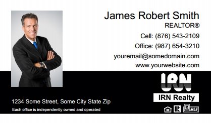 Irn-Realty-Business-Card-Compact-With-Medium-Photo-T3-TH09BW-P1-L3-D3-Black-White