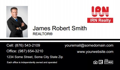 Irn-Realty-Business-Card-Compact-With-Small-Photo-T3-TH23BW-P1-L1-D3-Black-White