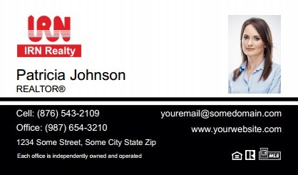 Irn-Realty-Business-Card-Compact-With-Small-Photo-T3-TH24BW-P2-L1-D3-Black-White