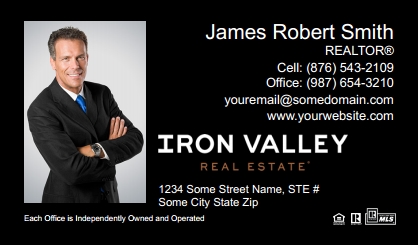 Iron Valley Business Card Template IVRE-BCL-007