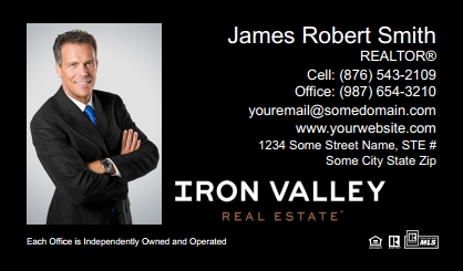 Iron Valley Business Card Template IVRE-BCM-009