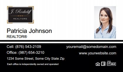 J-Rockcliff-Realtors-Business-Card-Compact-With-Small-Photo-T2-TH24BW-P2-L1-D3-Black-White