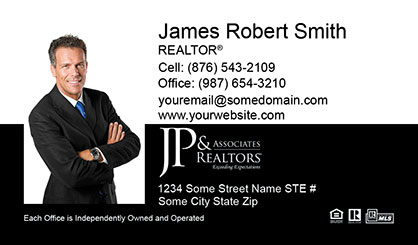 JP-and-Associates-Realtors-Business-Card-Core-With-Full-Photo-TH53-P1-L3-D3-Black-White