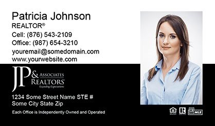 JP-and-Associates-Realtors-Business-Card-Core-With-Full-Photo-TH53-P2-L3-D3-Black-White